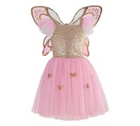 Butterfly Costume with Golden Wings Gold 5/7 years