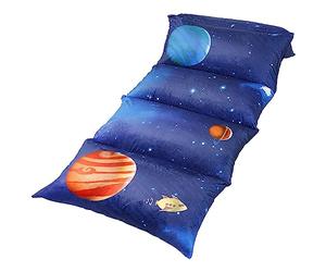 Butterfly Craze Floor Pillow Case, Mattress Bed Lounger Cover, Galaxy Blue, Queen, Cozy Seating Solution for Kids & Adults, Recliner Cushion, For Reading, TV Time, Sleepovers, & Toddler Nap Mat