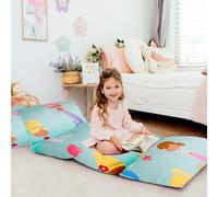 Butterfly Craze Floor Pillow Case, Mattress Bed Lounger Cover, Mermaid Aqua, King, Cozy Seating Solution for Kids & Adults, Recliner Cushion, For Reading, TV Time, Sleepovers, & Toddler Nap Mat