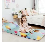 Butterfly Craze Floor Pillow Case, Mattress Bed Lounger Cover, Mermaid Aqua, Queen, Cozy Seating Solution for Kids & Adults, Recliner Cushion, For Reading, TV Time, Sleepovers, & Toddler Nap Mat