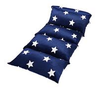 Butterfly Craze Floor Pillow Case, Mattress Bed Lounger Cover, Star Navy, Queen, Cozy Seating Solution for Kids & Adults, Recliner Cushion, Perfect For Reading, TV Time, Sleepovers, & Toddler Nap Mat
