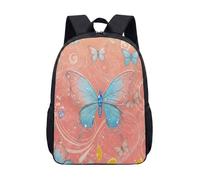 Butterfly Crescent Moon Celestial Backpack, 17 Inch Gothic Star Moon School Bag for Kids Teens, Fantasy Night Sky Student Bookbag (05)