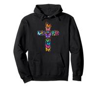 Butterfly Cross Christian Faith Jesus Religious Worship Pullover Hoodie