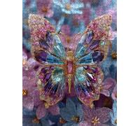 Butterfly Crystal Jigsaw Puzzle 6000 Piece, Puzzles for Adults 6000, The Impossible Challenge, Jigsaw Puzzle Games Classic Educational, Wooden Puzzles, for Home Wall Decoration Gift FNKL1-444