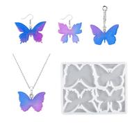 Butterfly Crystal Resin Molds Sturdy Silicone for Easy Demolding Create Elegant Earrings Necklaces and Brooches Necklace Making Mold