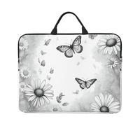 Butterfly Daisy Print 14in Laptop Case Sleeve Notebook Cover Bag For Daily Work Business Trips Bag Case