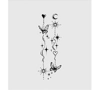 Butterfly Dance Herbal Tattoo Stickers, Semi-permanent Non-reflective, Waterproof, Long-lasting 2 Weeks, Fake Tattoos Temporary Tattoos