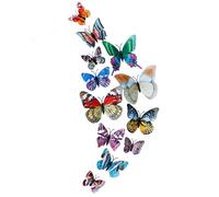Butterfly Decorations, 12PCS/Set Magnetic Realistic PVC Butterfly Wall Decor, 3D Decor as Magnetic Refrigerator Stickers, Wall Stickers, Props Accessories, Etc. Style 2