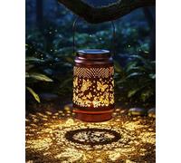Butterfly Decorative Solar Light, Round Metal Butterfly Lantern, Solar Garden Ornament Gift for Women & Garden Lovers