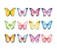 (butterfly design 1, One size) 12Pcs Beautiful Stick Notes Self-Stick Memo Note Writing Pads Self-Adhesive Diary Page Notepad for Office & School Use