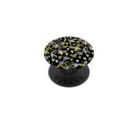 Butterfly Design Butterflies Pattern Yellow White Black PopSockets Adhesive PopGrip