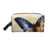 Butterfly Design Printed Makeup Bag Travel Portable Cosmetic Bag Large Capacity Makeup Case Toiletry Handbag Organiser for Women