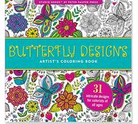 Butterfly Designs Adult Coloring Book (31 stress-relieving designs) (Studio)