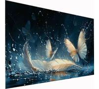 Butterfly Diamond Art Animal 5D Diamond Painting Kits for Adults & Kids Beginner, Square Full Drill Diamond Art Kit DIY Crystal Embroidery Canvas Painting Pictures for Wall Decor 32x64inch Z1-799