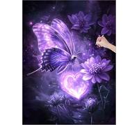 Butterfly Diamond Art Dream Diamond Painting Kits for Adults Beginners, 5D DIY Paint by Numbers for Adults, Square Drill Dimond Painting with Accessories, Room Decor, Gifts for Women 32x44 inch J-66