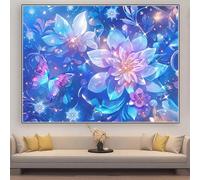 Butterfly Diamond Art Flower Large Diamond Painting 200x150cm 2025 New Crystal Art DIY 5D Full Square Gem Adults Crafts, Rhinestone Embroidery Cross Stitch Crafts Home Wall Room Decoration zhad653