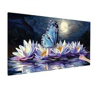 Butterfly Diamond Art Kits Adults, 5D Diamond Painting Flower 2025 Design New, Square Full Drill Crystal Art Kit, DIY Cross Stitch Painting Set for Gifts and Christmas Home Room Decor 90x40cm Z-54