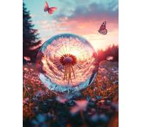 Butterfly Diamond Art Kits Adults, 5D Diamond Painting with Round Full Drill, DIY Crystal Art Paintings Rhinestone Cross Stitch Kit, Dimond Arts and Crafts for Adults, Home Room Decor, 20x28 inch H-2