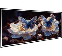Butterfly Diamond Art Kits Adults, Large Diamond Painting Flower Dimond Art Kit 80x160cm, DIY Full Drill Rhinestone Crystal Arts and Crafts Paintings, Hobbies for Adults Women, Home Wall Decor J2-551
