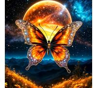 Butterfly Diamond Art Painting Kits for Adults, Full DIY 5D Round Drill