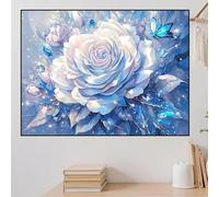Butterfly Diamond Art Plant Large Diamond Painting 30x20cm 2025 New Crystal Art DIY 5D Full Square Gem Adults Crafts, Rhinestone Embroidery Cross Stitch Mosaic Crafts Home Wall Room Decoration zhad239