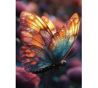 Butterfly Diamond Painting Insect Diamond Art 5D DIY Round Full Drill Crystal Embroidery Cross Stitch Kits for Adults Dimond Painting Crafts for Room Decor, Wall Art, Gifts 20x28 Inch -ly25082Q6
