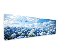 Butterfly Diamond Painting Kits for Adults Flower Large Diamond Art Kits for Beginners, 5D DIY Full Drill Crystal Art Painting, Rhinestone Embroidery Cross Stitch Home Decor Gifts 90x30 cm D0-327