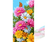 Butterfly Diamond Painting Kits for Adults Large Full Drill Flower Diamond Art with Accessories, DIY 5D Gem Crystal Art Craft for Beginners Embroidery for Home Decor & Women Gifts, 70x140cm 2Z-1215