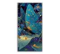 Butterfly Diamond Painting Leaf Diamond Art Kits Adults, 5D DIY Large Full Drill Rhinestone Crystal Gem Art Cross Stitch Kits for Adults for Beginner Home Wall Decor, Gifts for Women 60x120cm P1-565