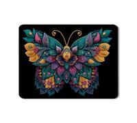 Butterfly Dish Drying Mats For Kitchen Counter, Colorful Floral Absorbent Rubber Dish Drainer Mat, Spring PU Leather Drying Pad For Coffee Bar Protector 18x24 Inch