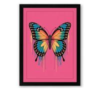Butterfly Dissolution Modern Framed Wall Art Print A1 (84.1×59.4cm) Black, Wall Decor for Living Room, Bedroom, Office & Home, Ready to Hang, Art Gift
