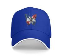 Butterfly Dominican Republic Dominicans Republic Flag Unisex Peak Caps Breathable Dad Hats Plain Flat Brim Baseball Caps for Running Summer Sports