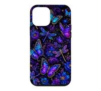 Butterfly Dragonfly Blue Purple Dark Floral Gothic Pattern Case for iPhone 12 mini