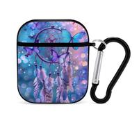 Butterfly Dream Catcher Earphone Case Cover Compatible with AirPods 1&2 Shockproof Bluetooth Headset Case Black-style