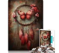 Butterfly Dream Catcher Jigsaw Puzzles for Teenagers 1000 Piece Puzzle,Decompressing Intellectual Educational Toy Secret Santa Gifts (75x50cm)