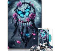 Butterfly Dream Catcher Jigsaws 1000 Pieces for Teenagers,for Educational Game Challenge Toy for Is Ideal As A Gift for The Whole Family (38x26cm)