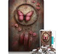 Butterfly Dream Catcher Puzzles for Adults Teens 1000 Pieces,Help The Brain Exercise Addictive Toys to Cultivate Patience Suitable for Couples (75x50cm)