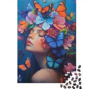 Butterfly Dreams Art Print 1000-Piece Puzzle for Adults, 38x26cm/1000pcs; Low-dust White Pieces for Sorting; An Evening Activity Away from Screens