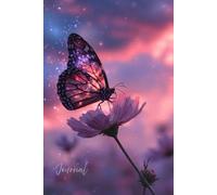 Butterfly Dreams Journal: A Magical Writing Notebook with Glowing Flowers, Butterflies, and a Pink & Purple Sky