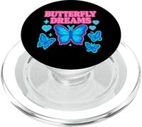 Butterfly Dreams Pink Blue PopSockets PopGrip for MagSafe