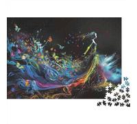 Butterfly Dreams Wall Mural Adult Jigsaw Puzzle, 1000 Pieces, 52x38cm/1000pcs; Tabletop Entertainment at Home; White Cardboard with Reduced Dust