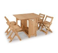 Butterfly Drop Leaf Dining Table And 4 Chairs Wax Santos