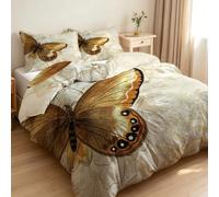 Butterfly Duvet Cover King Size 3D Super Soft Breathable Microfibre | Bold/Grand 3 Pieces Bedding Set Fade Resistant, All Season, Machine Washable Quilt Cover with Zipper 2 Pillowcase for Adults