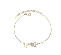 Butterfly Earring Necklace Bracelet Set Gold Plated Dainty Butterfly Jewelry Set With Cubic Zirconia Birthday Bar Mitzvah For Women Or Girls Dangling Earrings for Women (GD1, A)