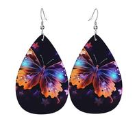 butterfly earring woman eardrop leather earring eardrop dangle earrings double sided lightweight earings accessories jewelry birthday gift