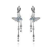 Butterfly Earrings for Women Clip on Earrings Purple Earring for Women's Jewelry Cute Earrings Birthday Gifts, Metal, No Gemstone