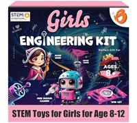 Butterfly EduFields 100+ STEM Projects Girls Mini Engineering Kit for Ages 8 10 12 15 Years Ultimate DIY Science Experiments for Kids Educational Engineering Toys Best Birthday Gift idea