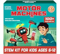 Butterfly EduFields Motor Machines STEM Kit for Kids Age 6-12 | Build 100+ Engineering & Science Projects | Educational Robotics Construction Toy | Birthday Gift for Boys & Girls
