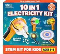 Butterfly EduFields Science kit for kids ages 5-12 |10 in1 Electricity Kit | Science Experiments & Projects, Engineering Building Toy, Electronic Motor Robot Craft, Summer gifts, Boys & Girls,