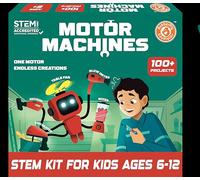 Butterfly EduFields STEM Kit for Kids Ages 6-12 Build 20+ Motor Machines & DIY Engineering Projects Science Gift for Boys & Girls Robotics & Learning Toy Multi Color